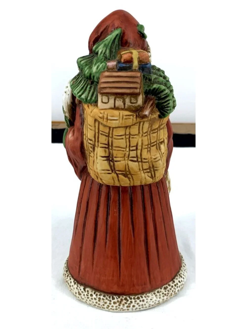 Flambro Music Box Memories of Santa Kris Kringle Musical Porcelain 9.5